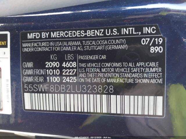 55SWF8DB2LU323828 Mercedes-Benz m264