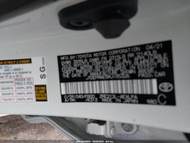 JTDEPMAE5MJ185326 Toyota COROLLA LE