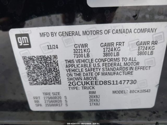 2GCUKEED8S1147730 Chevrolet Silverado 1500 4wd  Short Bed Rst