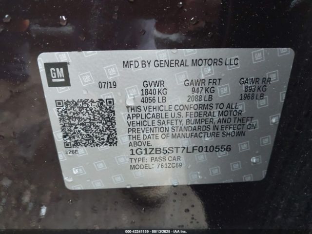 1G1ZB5ST7LF010556 Chevrolet Malibu Fwd Ls