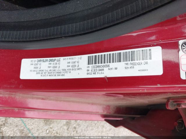 2012 CHRYSLER 200 1C3CCBABXCN203506 Photo 8