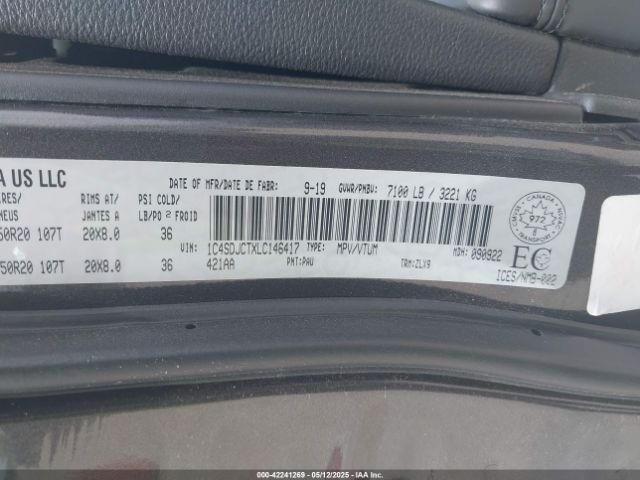 2020 DODGE DURANGO 1C4SDJCTXLC146417 Photo 8