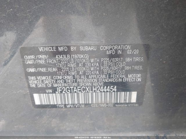 2020 SUBARU CROSSTREK JF2GTAECXLH244454 Photo 8