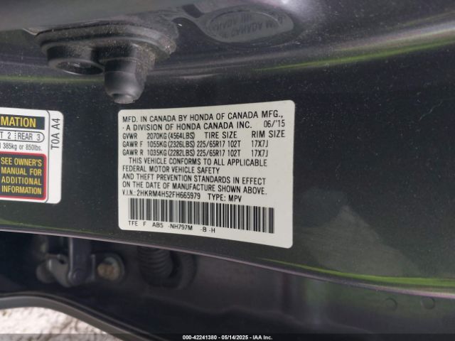 2HKRM4H52FH665979 Honda CR-V EX