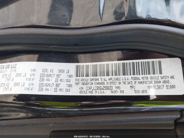 1C4PJLCB9GW258633 Jeep Cherokee Latitude