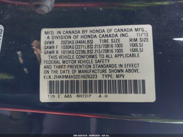 Honda CR-V LX 2014 2HKRM4H32EH626323 Image 9