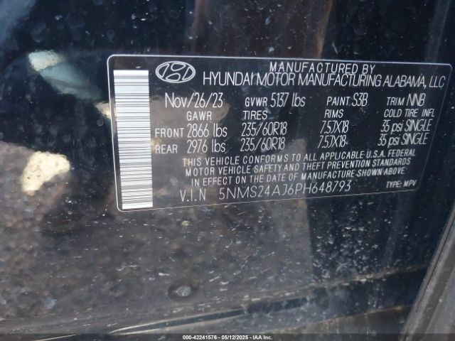 2023 HYUNDAI SANTA FE 5NMS24AJ6PH648793 Photo 8
