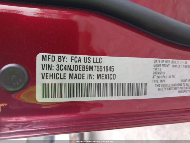 2021 JEEP COMPASS 3C4NJDEB9MT551945 Photo 8