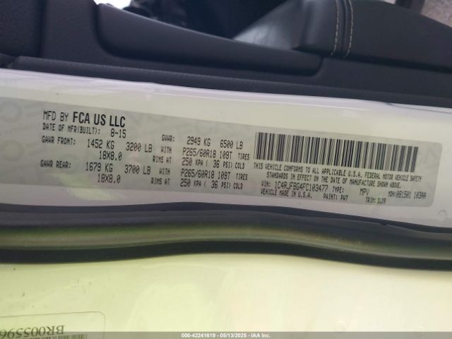 1C4RJFBG4FC103477 Jeep Grand Cherokee Limited