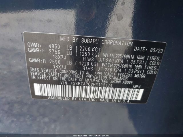 2024 SUBARU OUTBACK 4S4BTAPC8R3102174 Photo 8