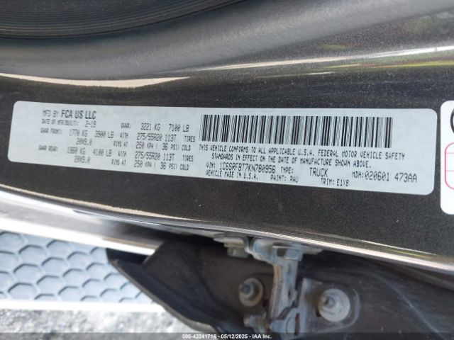 2019 RAM 1500 1C6SRFBT7KN780956 Photo 8