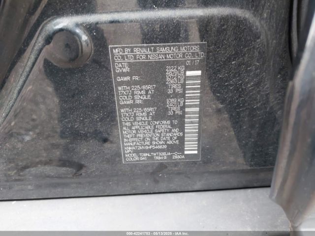 KNMAT2MV6HP546639 Nissan ROGUE SV