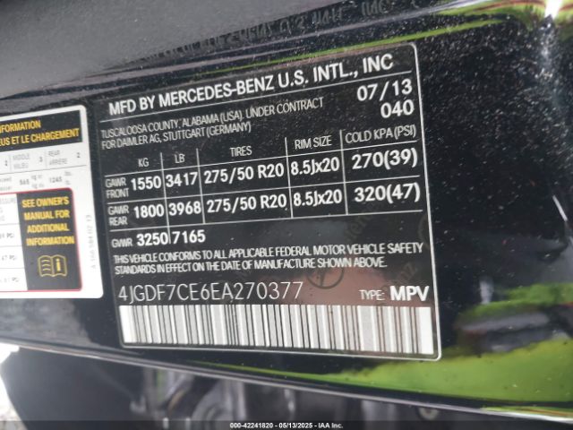 2014 MERCEDES-BENZ GL 450 4JGDF7CE6EA270377 Photo 8