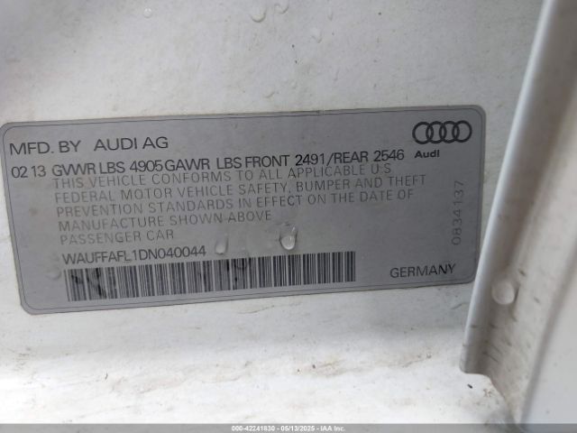 2013 AUDI A4 WAUFFAFL1DN040044 Photo 8