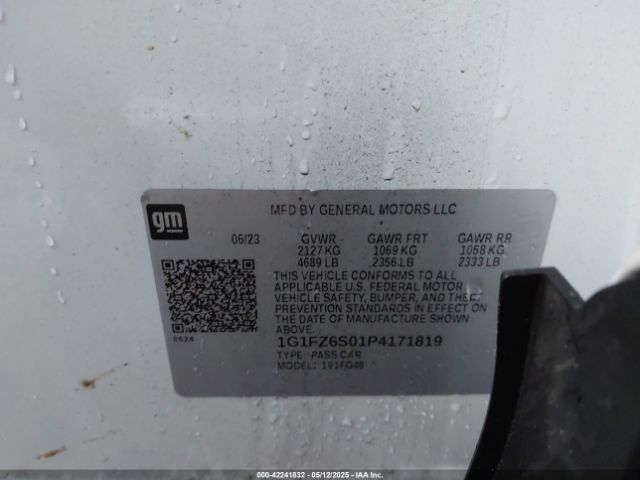1G1FZ6S01P4171819 Chevrolet Bolt Euv Fwd Premier
