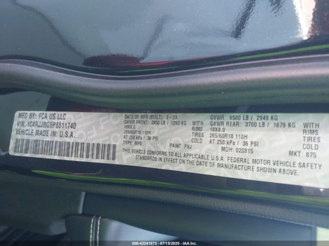2023 JEEP GRAND CHEROKEE L 1C4RJJBG6P8811740 Photo 8