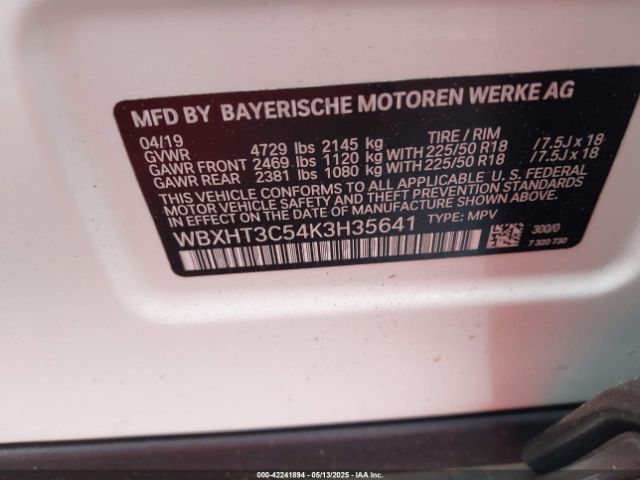 2019 BMW X1 WBXHT3C54K3H35641 Photo 8