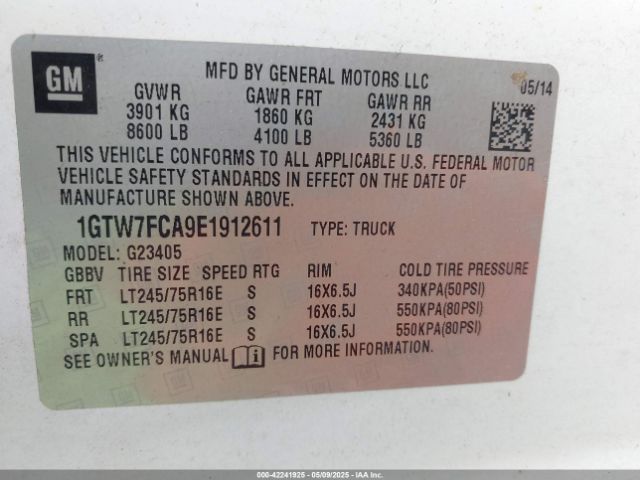 2014 GMC SAVANA 2500 1GTW7FCA9E1912611 Photo 8