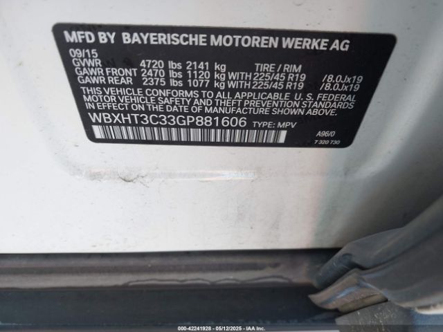 WBXHT3C33GP881606 BMW X1 Xdrive28i