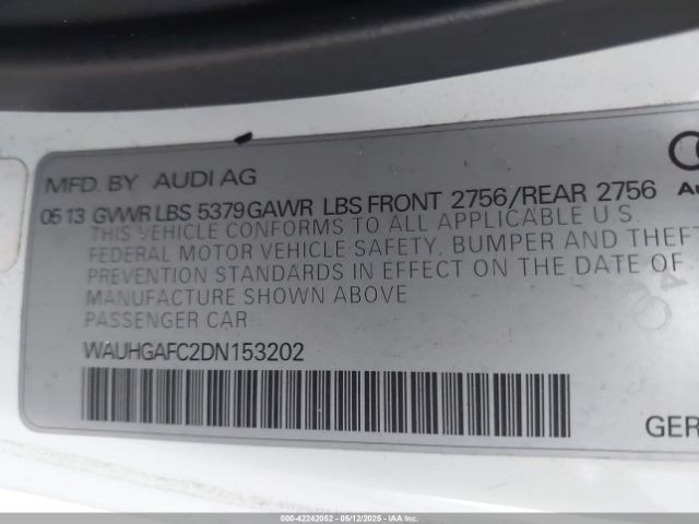 2013 AUDI A6 WAUHGAFC2DN153202 Photo 8