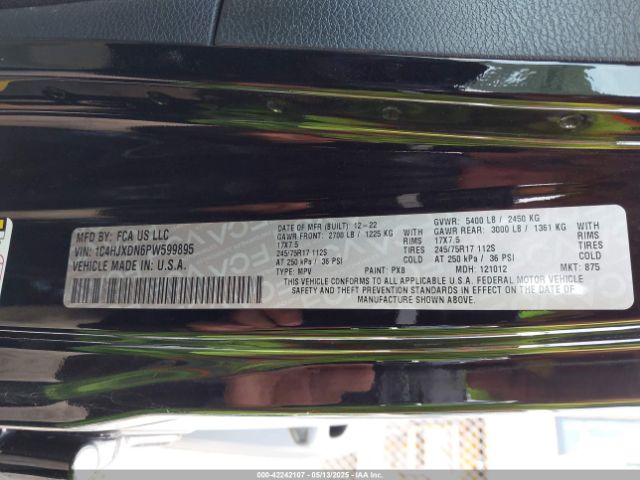 1C4HJXDN6PW599895 Jeep Wrangler 4-door Sport S 4x4