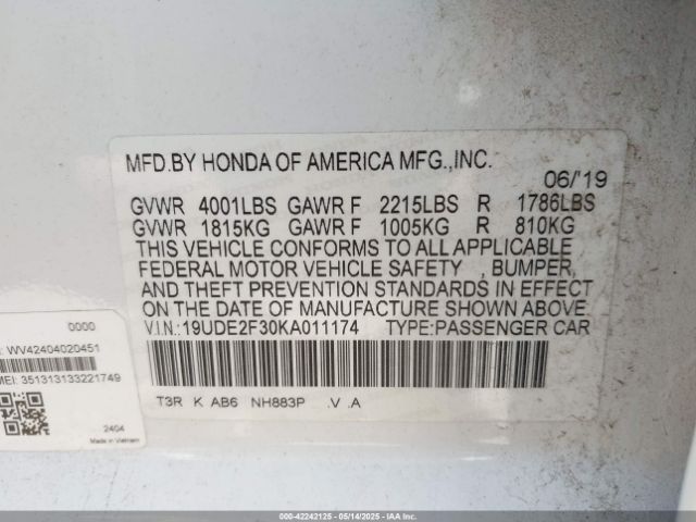 2019 ACURA ILX 19UDE2F30KA011174 Photo 8