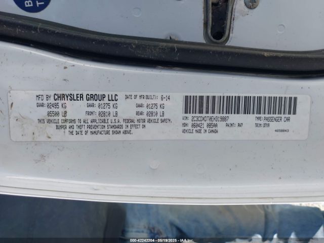 2C3CDXDT0EH319887 Dodge CHARGER R/T