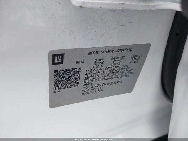 1G1ZD5ST5JF292364 Chevrolet MALIBU LT