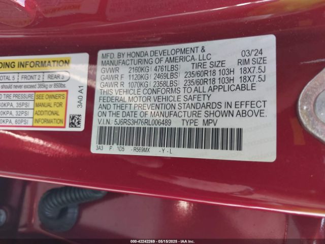 2024 HONDA CR-V 5J6RS3H76RL006489 Photo 8