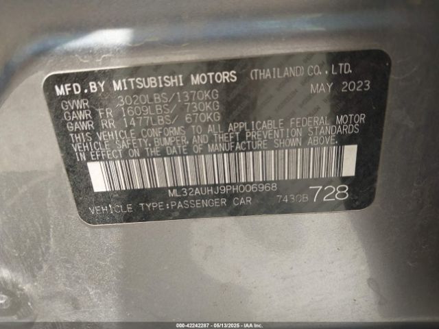 2023 MITSUBISHI MIRAGE ML32AUHJ9PH006968 Photo 8