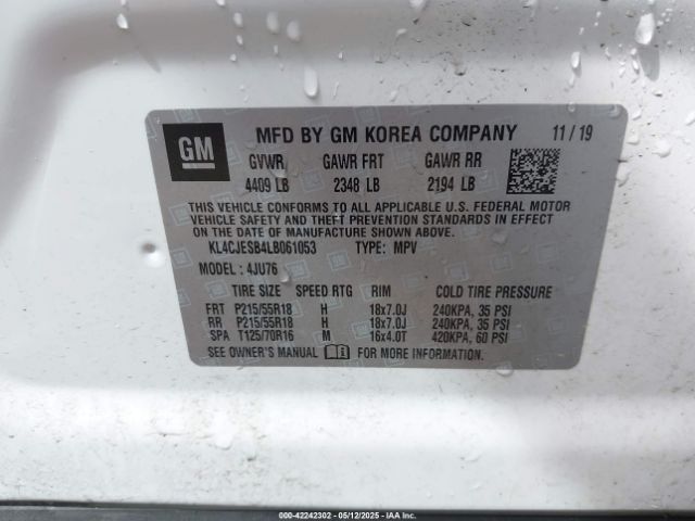 2020 BUICK ENCORE KL4CJESB4LB061053 Photo 8