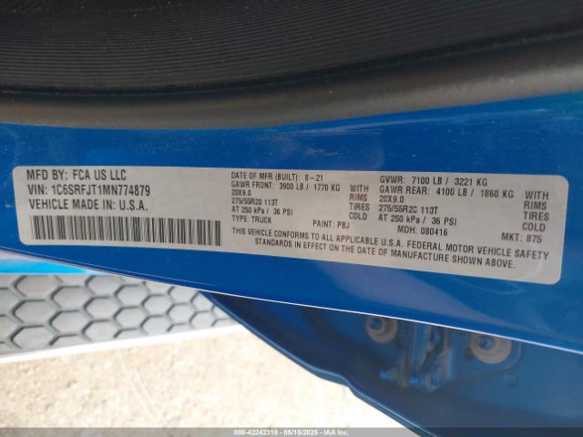 2021 RAM 1500 1C6SRFJT1MN774879 Photo 8