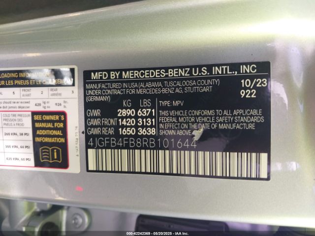 2024 MERCEDES-BENZ GLE 350 4JGFB4FB8RB101644 Photo 8
