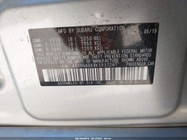 4S3BNAB69K3037261 Subaru Legacy 2.5i