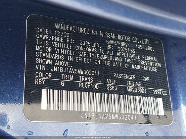 2021 NISSAN ROGUE SPORT JN1BJ1AV5MW302041 Photo 8