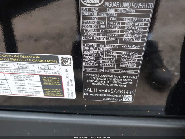 SAL1L9E4XSA461448 Land Rover aj120p6