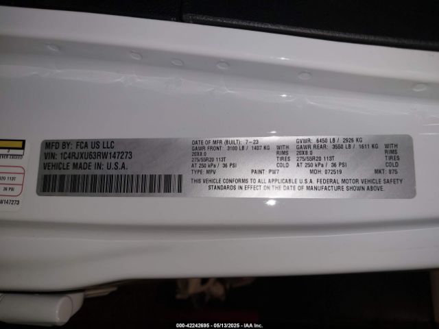 2024 JEEP WRANGLER 4XE 1C4RJXU63RW147273 Photo 8