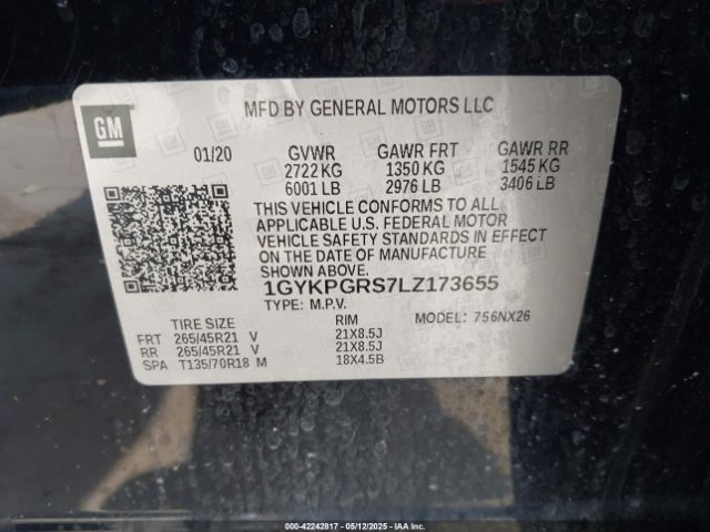 2020 CADILLAC XT6 1GYKPGRS7LZ173655 Photo 8