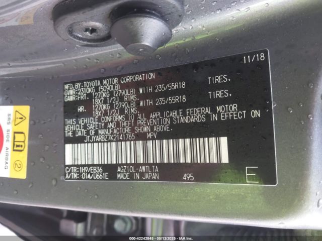 2019 LEXUS NX 300 JTJYARBZ7K2141765 Photo 8