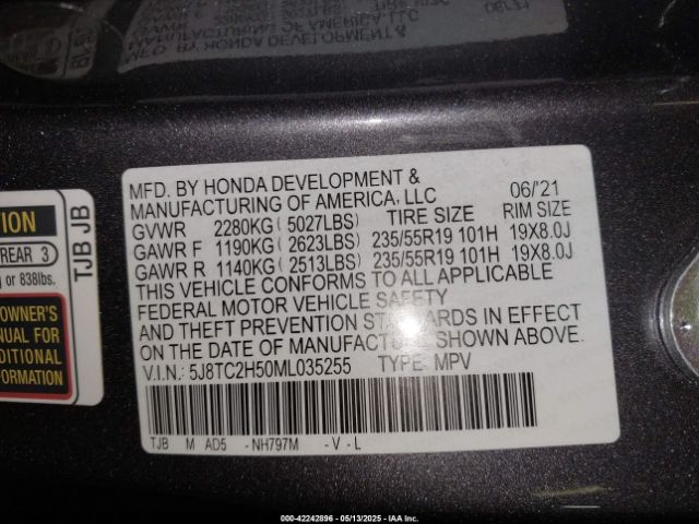 2021 ACURA RDX 5J8TC2H50ML035255 Photo 8