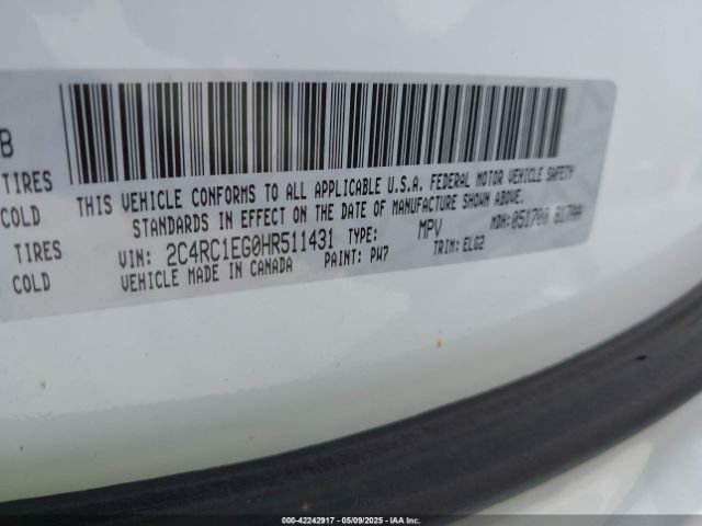 2C4RC1EG0HR511431 Chrysler Pacifica Touring-l Plus