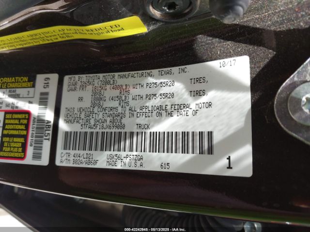 5TFAW5F18JX699080 Toyota Tundra 1794 5.7l V8