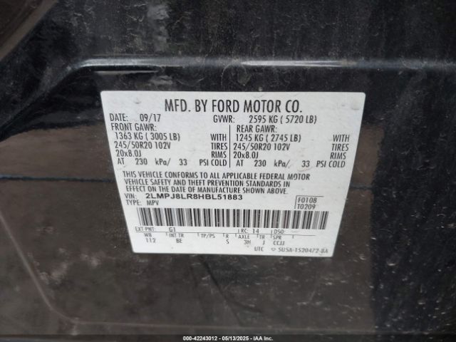 2LMPJ8LR8HBL51883 Lincoln Mkx Reserve