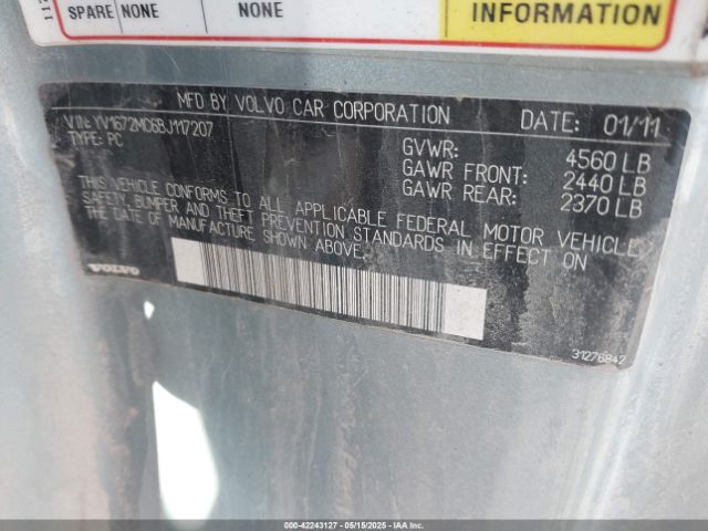 2011 VOLVO C70 YV1672MC6BJ117207 Photo 8