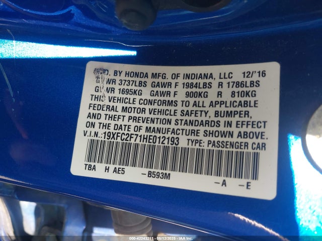19XFC2F71HE012193 Honda CIVIC EX