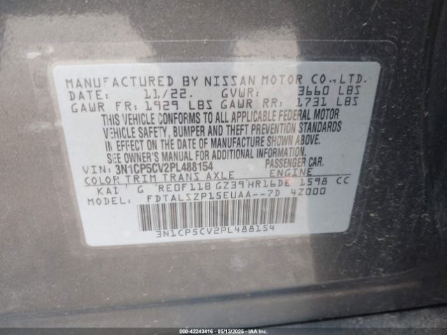 2023 NISSAN KICKS 3N1CP5CV2PL488154 Photo 8