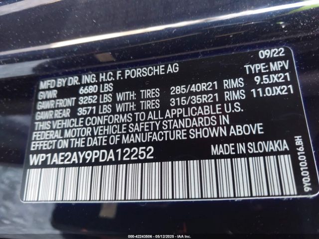 2023 PORSCHE CAYENNE E-HYBRID WP1AE2AY9PDA12252 Photo 8