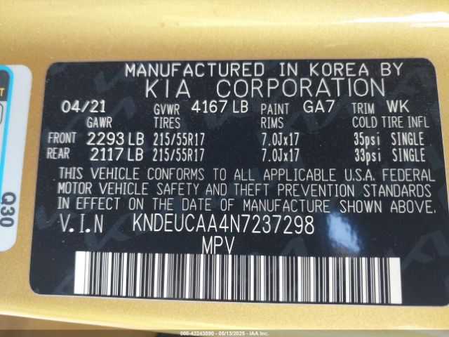 KNDEUCAA4N7237298 KIA SELTOS S