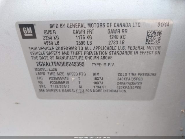 2GKALTEK8E6245395 GMC Terrain Slt-2