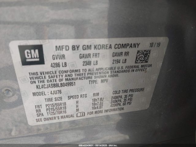 2020 BUICK ENCORE KL4CJASB8LB049951 Photo 8